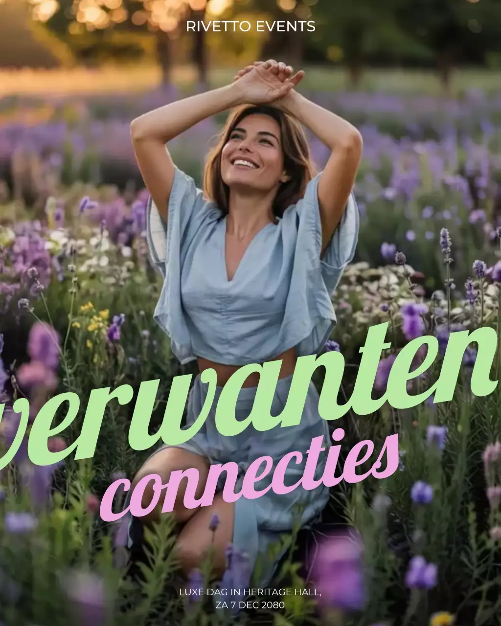 Paarse rustieke uitnodiging voor een retraite (Instagram-post)