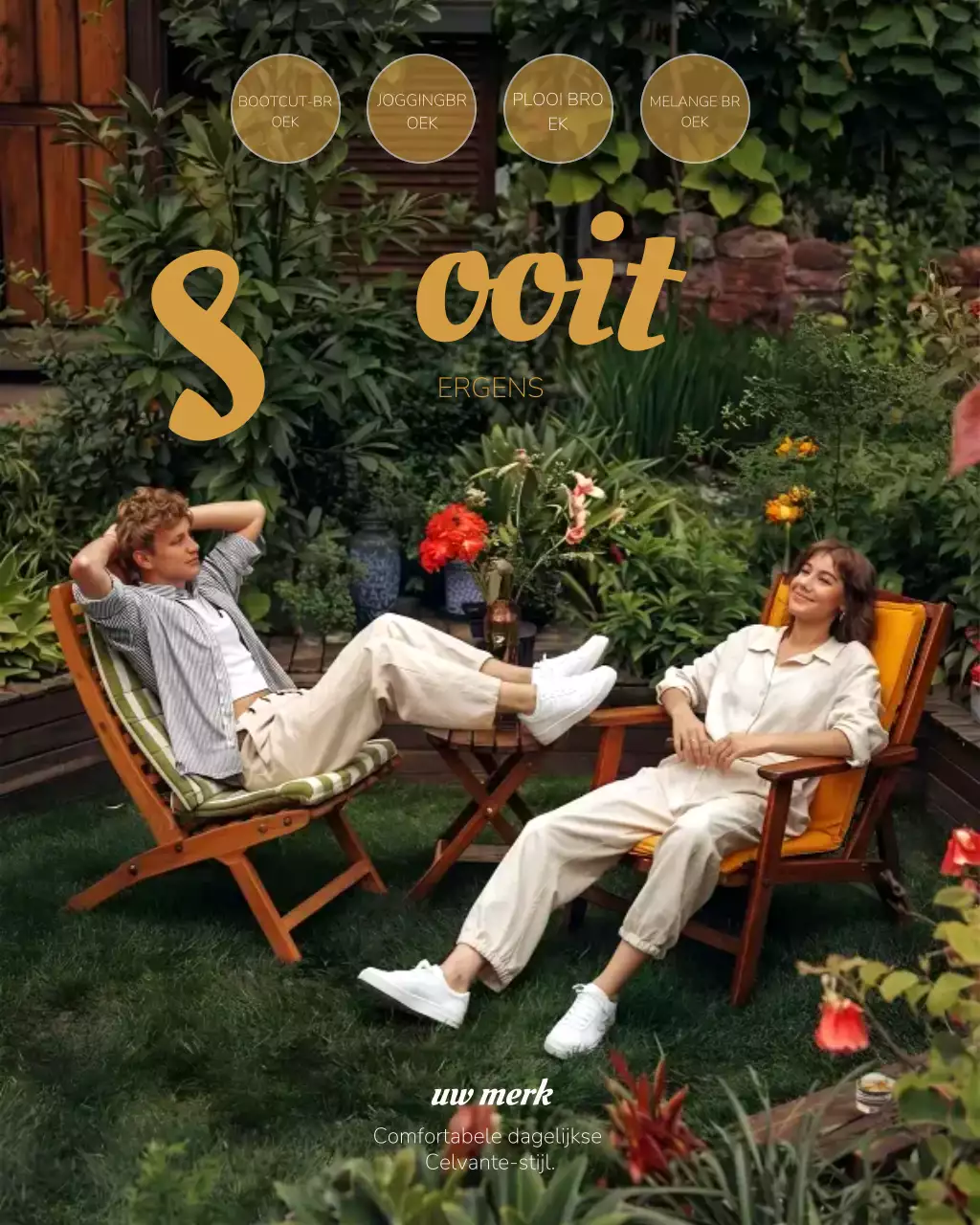 Groene rustieke mode-advertentie Instagram-post