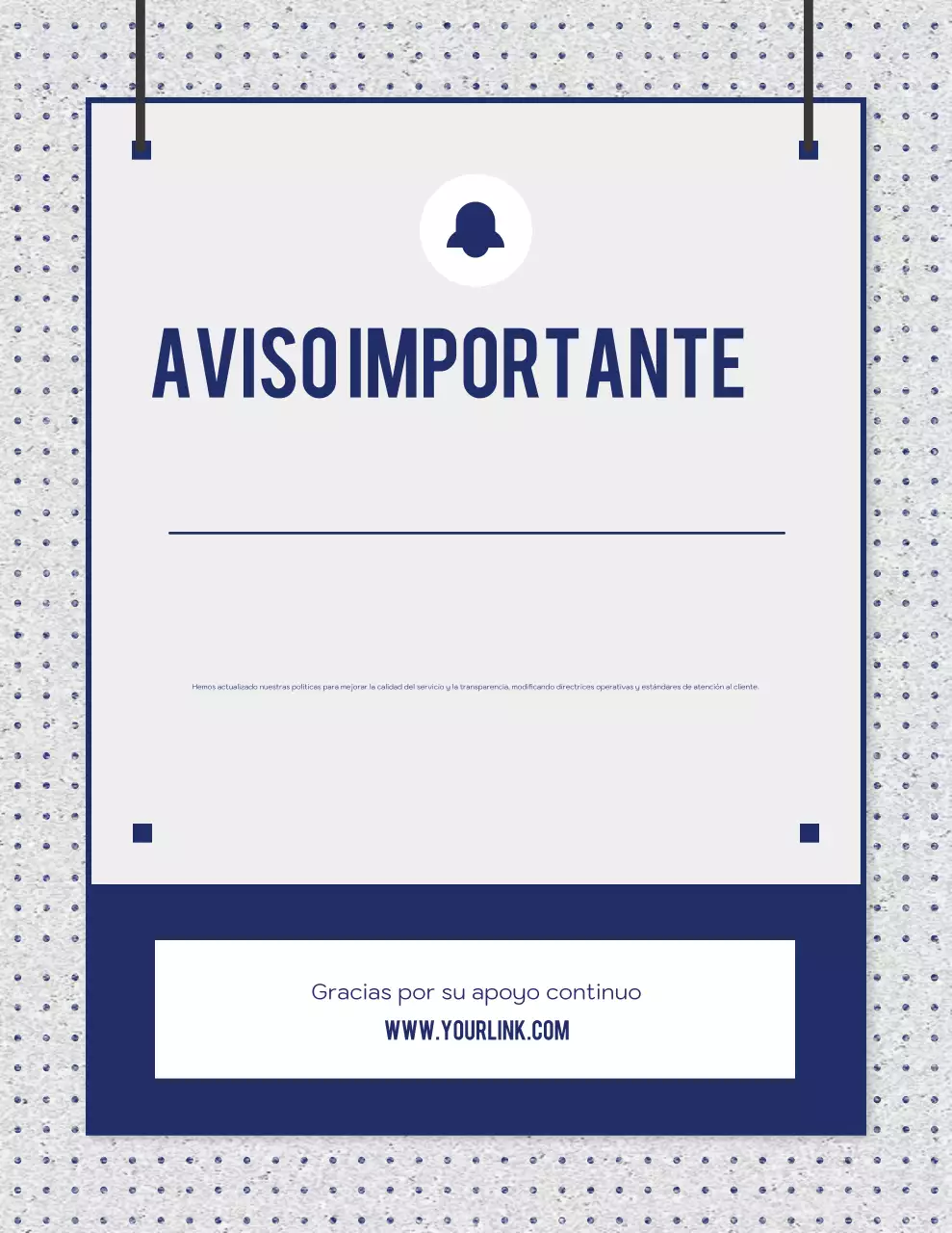 Aviso de anuncio de Blue Modern