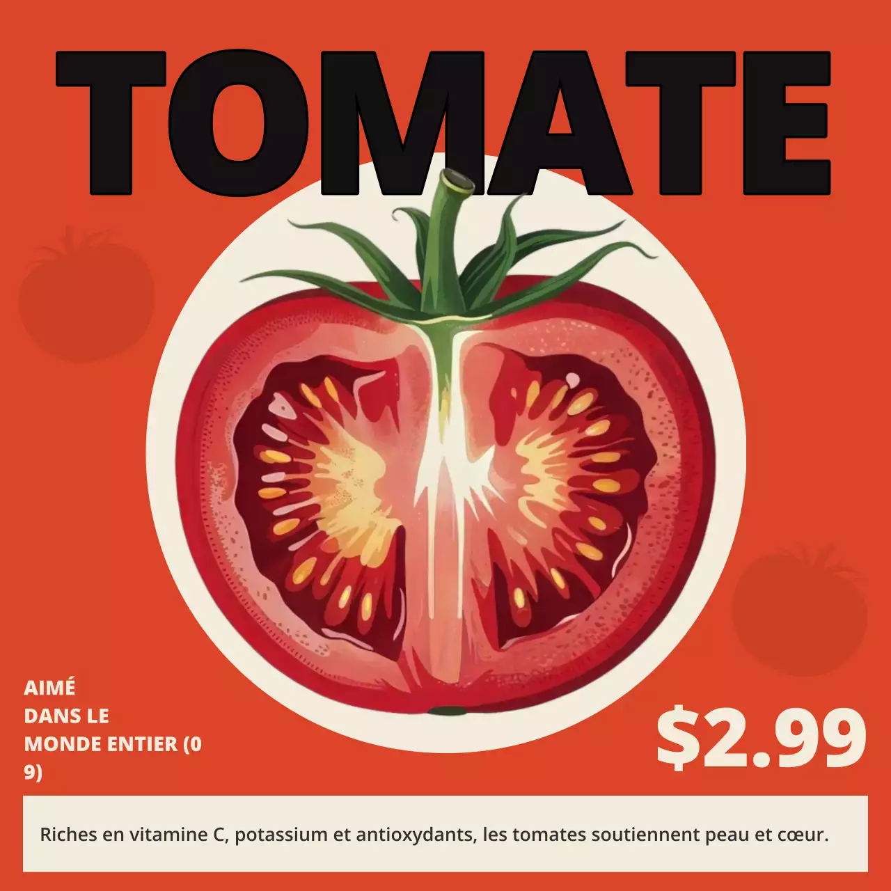 promotion rétro des légumes orange