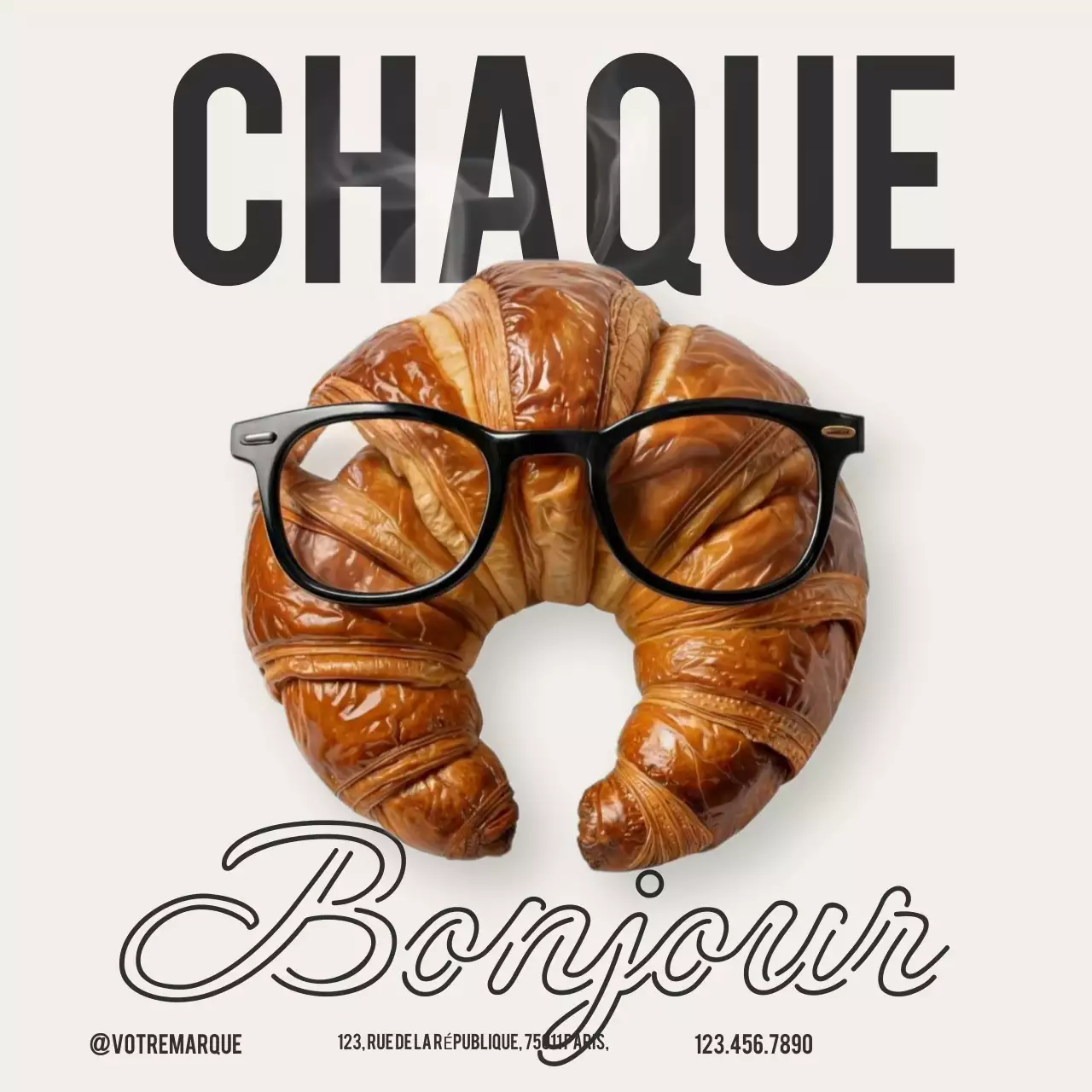 publicité beige créative pour petit-déjeuner