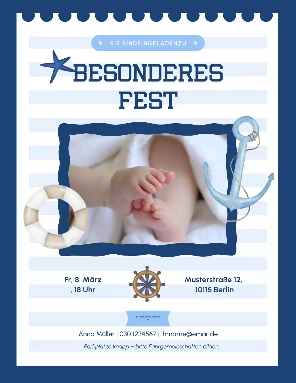 Einladung zur maritimen Feier