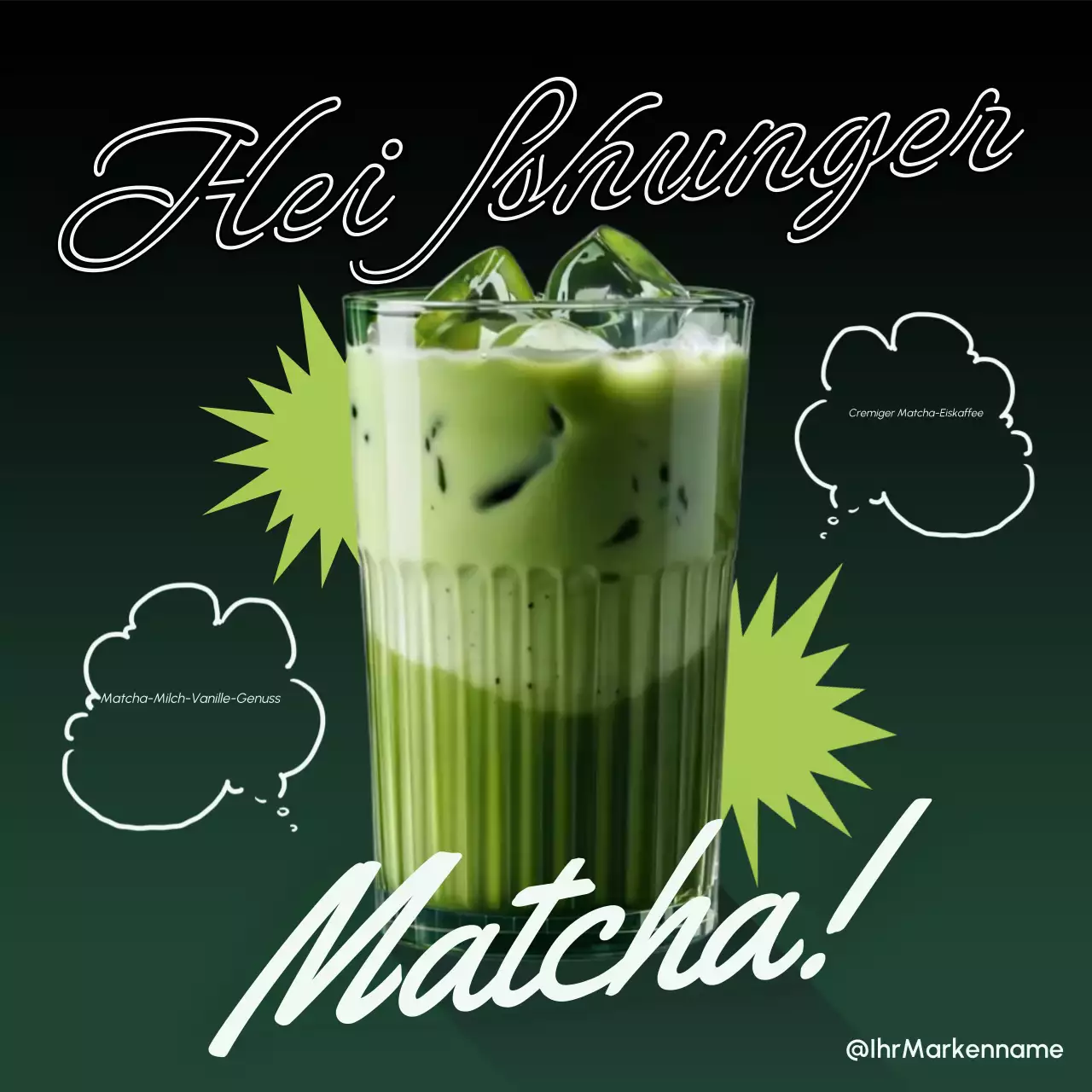grüne Trend-Matcha-Aktion