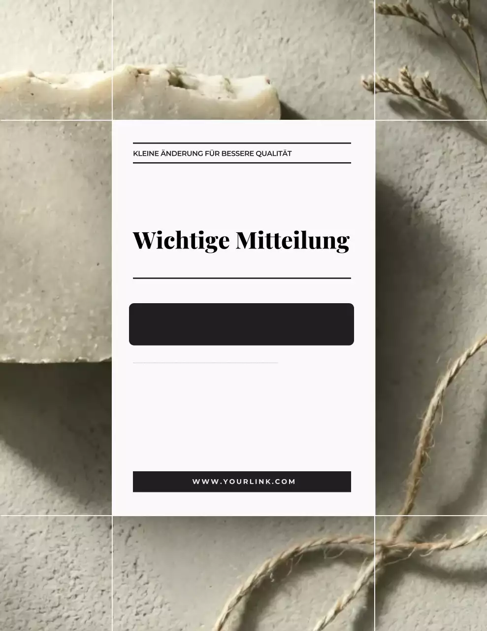 Beige Minimale Ankündigung