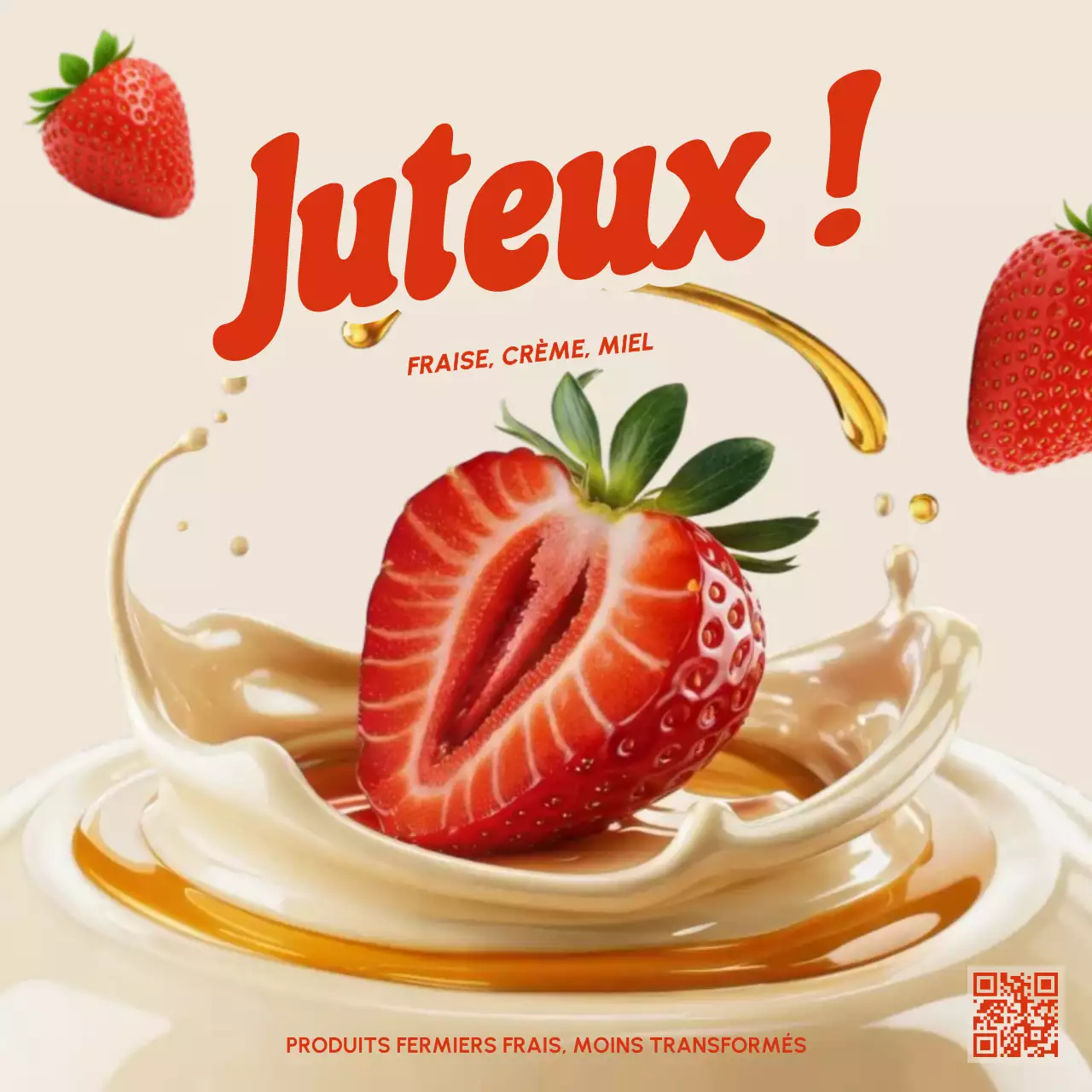 publicité alimentaire rétro beige