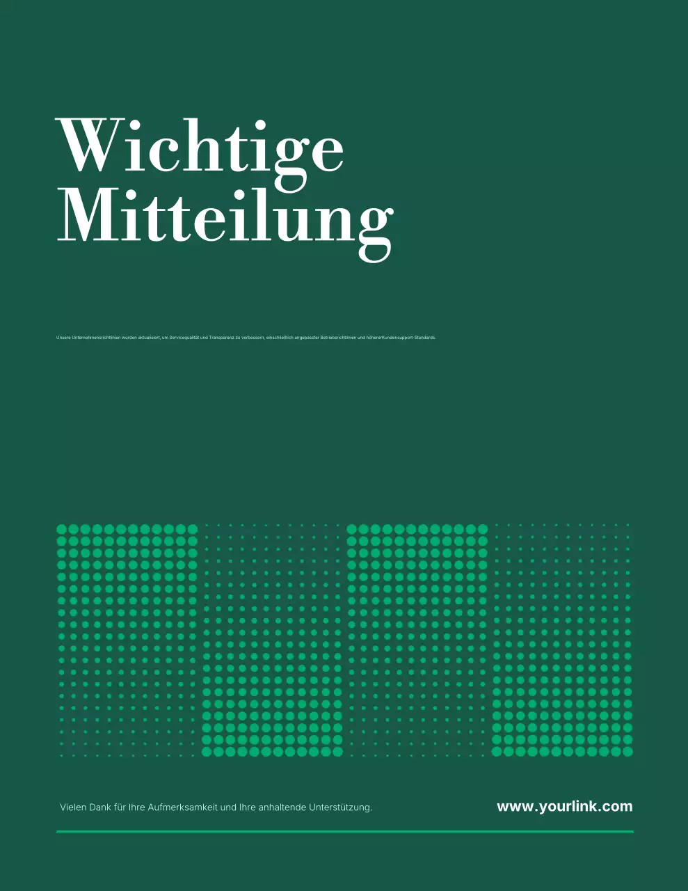 Bekanntmachung von Green Modern