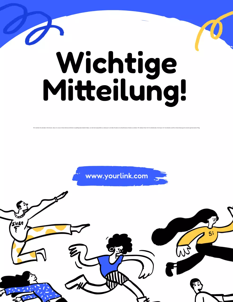 Blue Modern Ankündigung