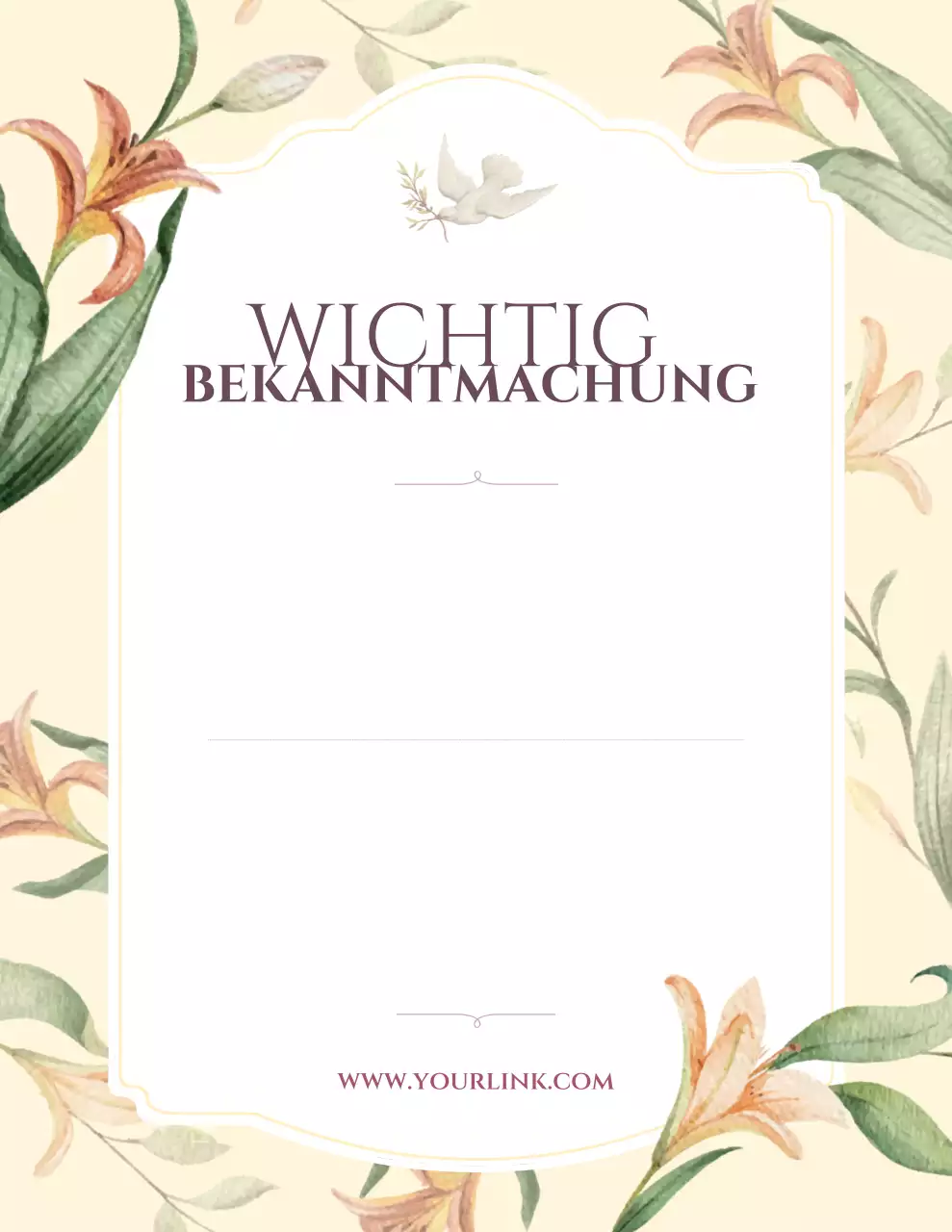 Beige Elegant Ankündigung