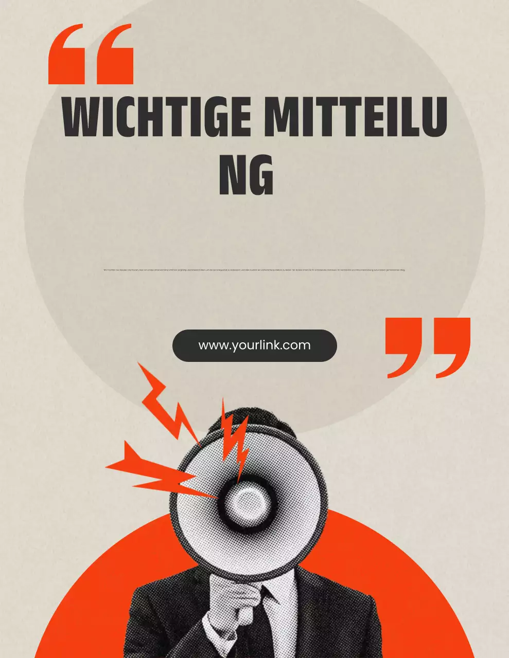 Red Modern Ankündigung