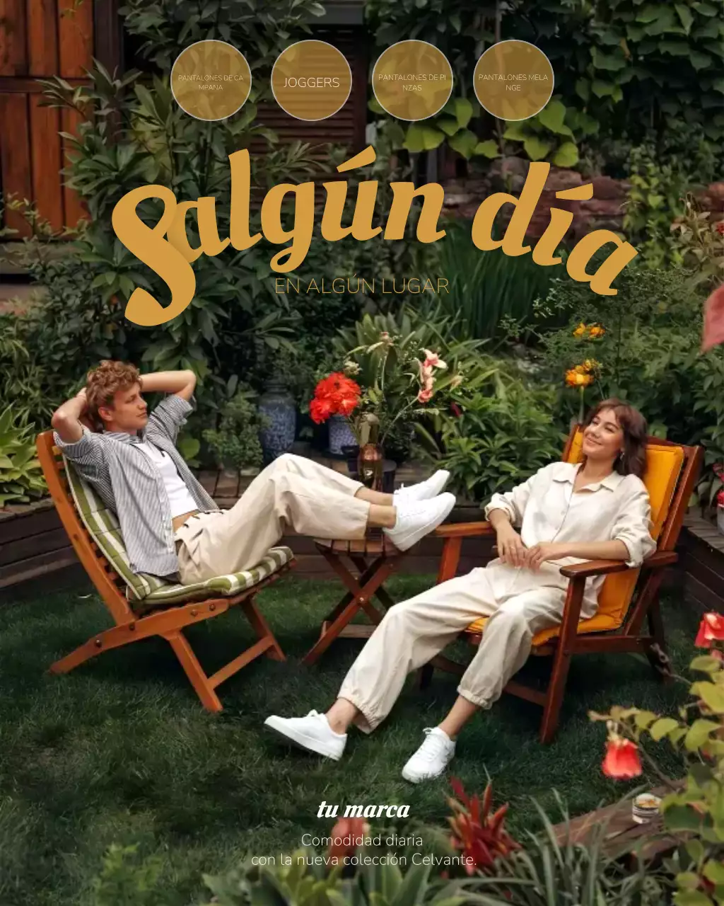 Publicación de Instagram de un anuncio de moda rústica verde