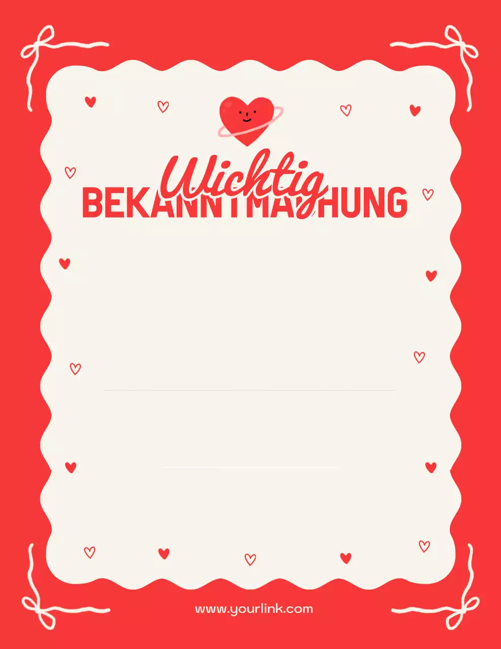 Red Modern Ankündigung