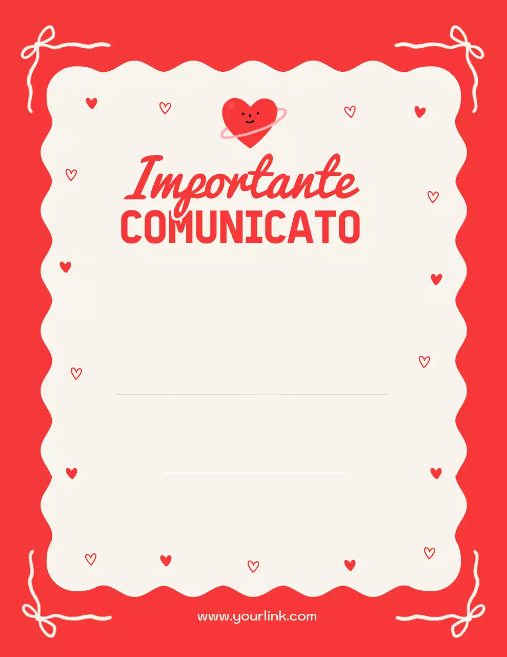 Avviso di annuncio Red Modern