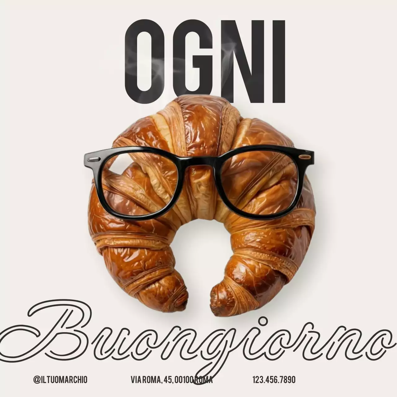 pubblicità creativa per la colazione beige