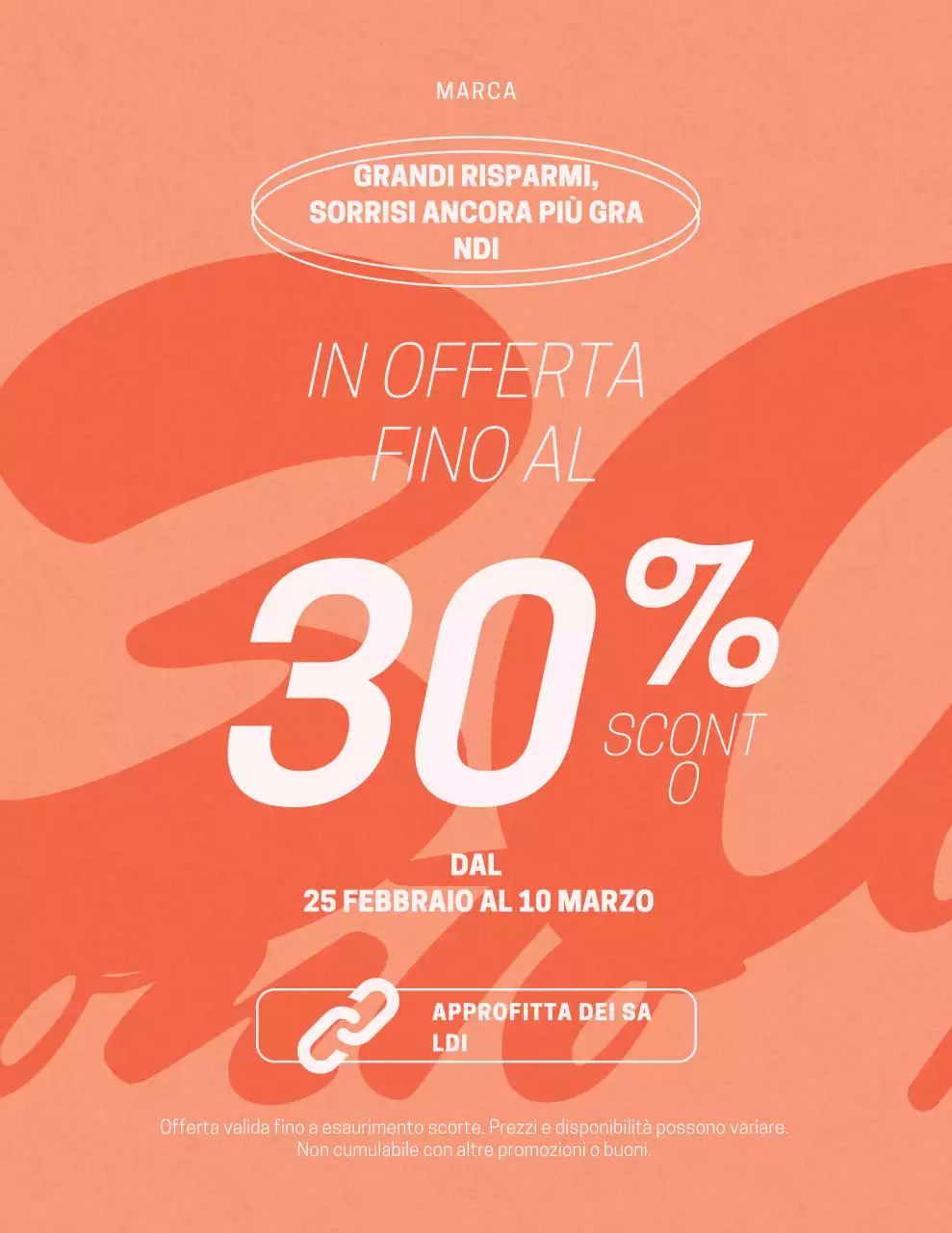 Manifesto promozionale moderno arancione