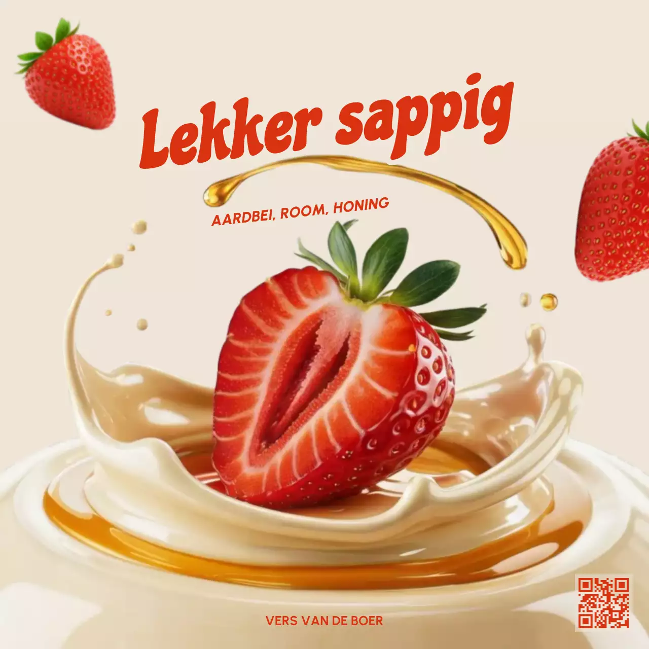 beige retro voedselreclame