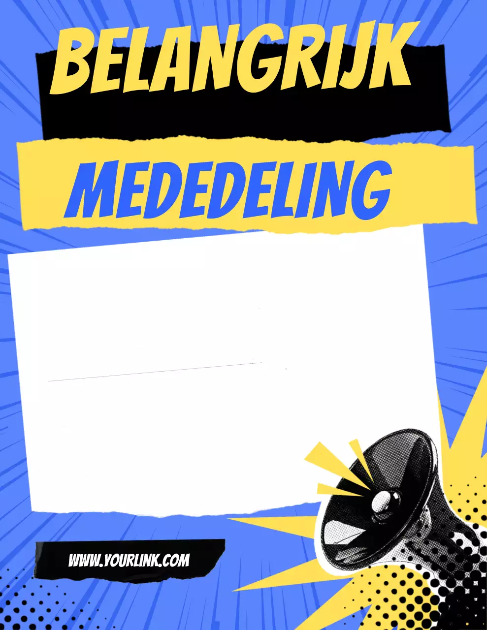 Aankondiging van het beleid van Blue Comics