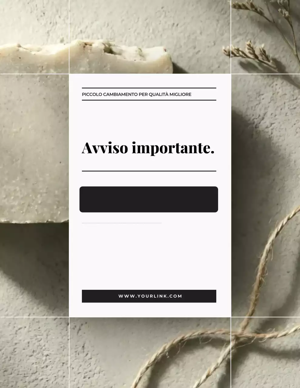 Avviso di annuncio minimo beige