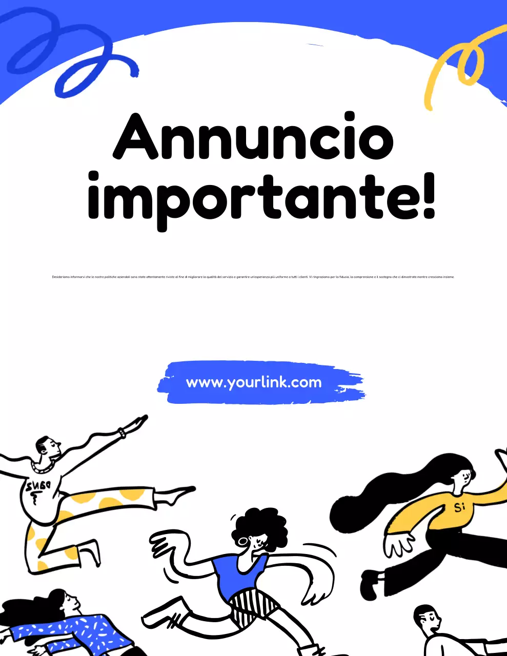 Avviso di annuncio Blue Modern