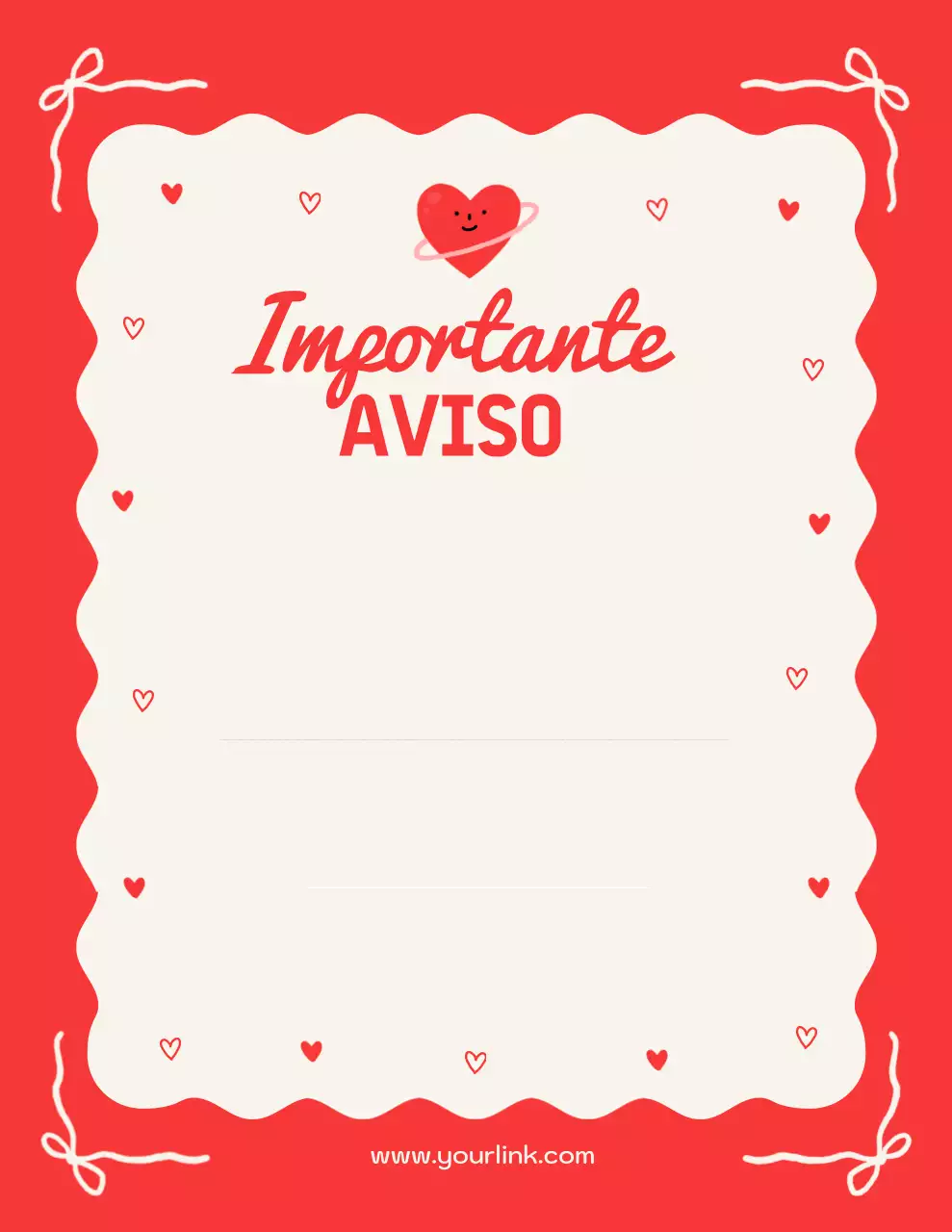 Aviso de anúncio moderno vermelho