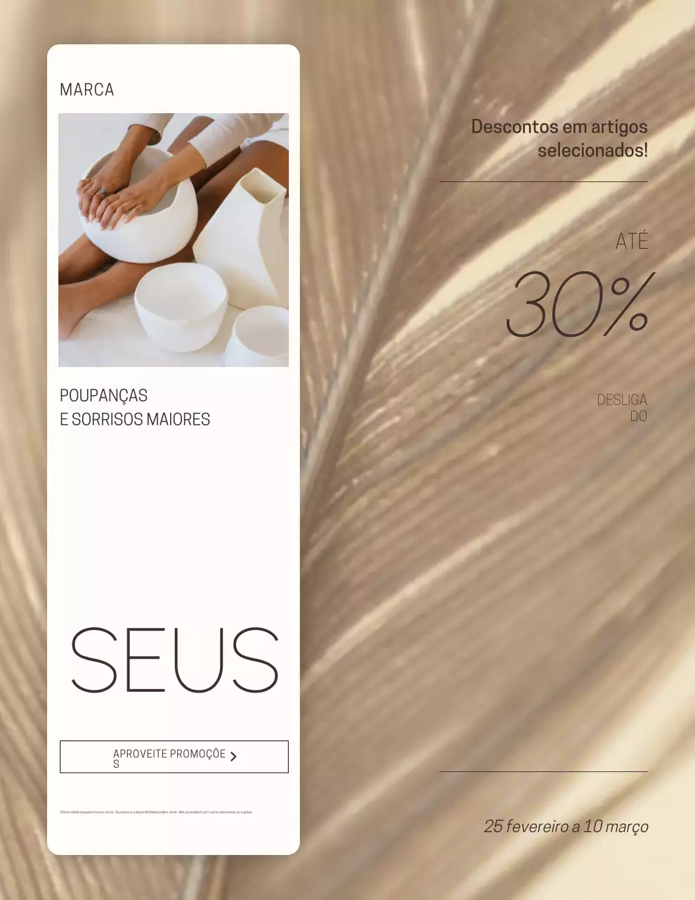 Pôster moderno e neutro para promoção de vendas