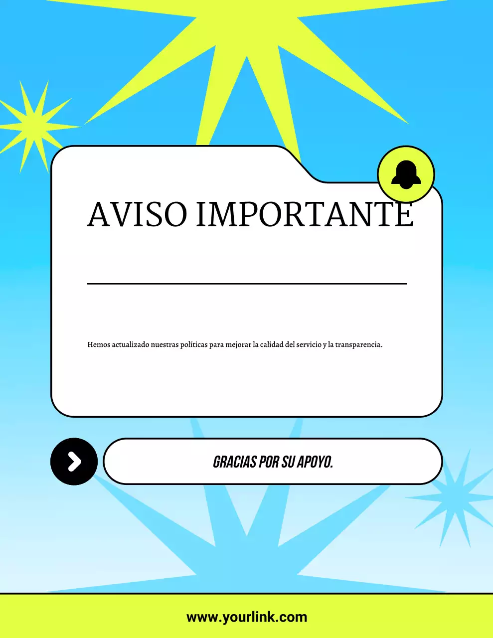 Aviso de anuncio de Blue Modern
