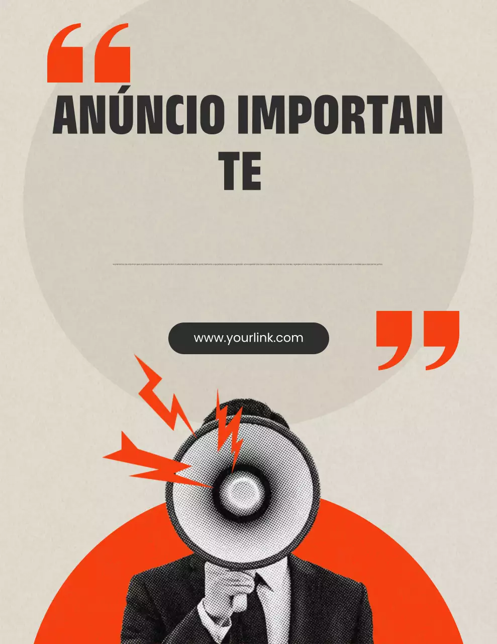 Aviso de anúncio moderno vermelho