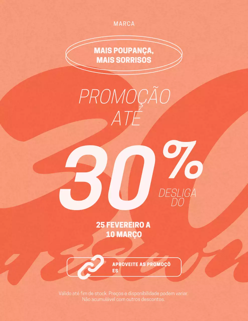 Cartaz promocional de vendas da Orange Modern