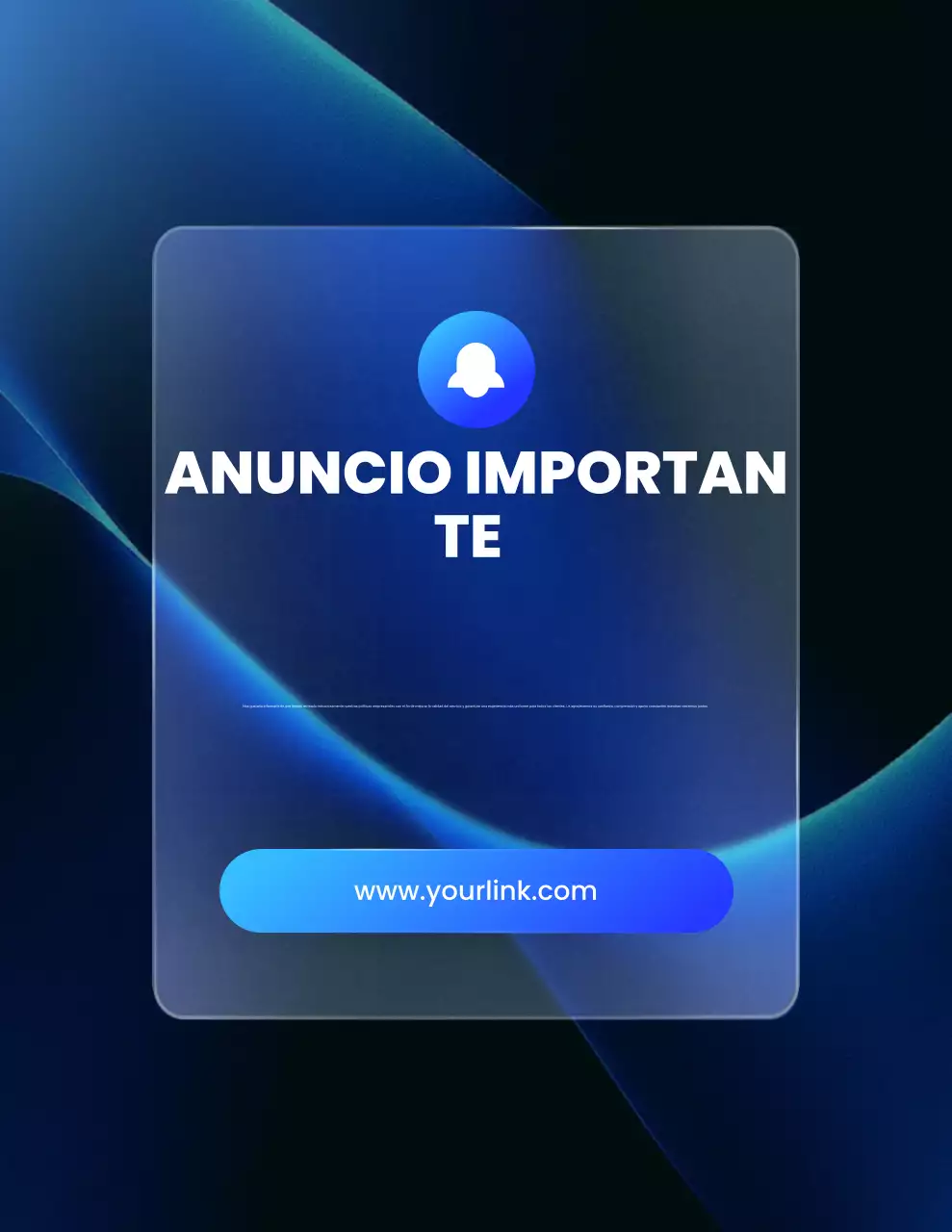 Aviso de anuncio de Blue Modern