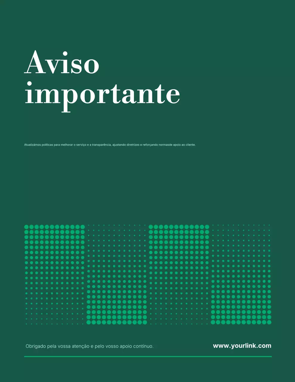 Aviso de anúncio Green Modern