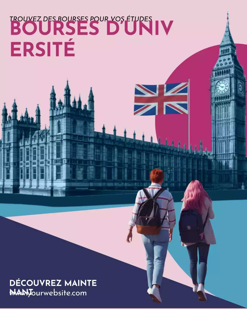 Promotion de l'université moderne rose