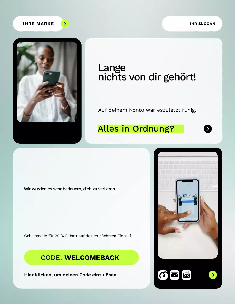 Mint Modern Kunden-Werbeplakat