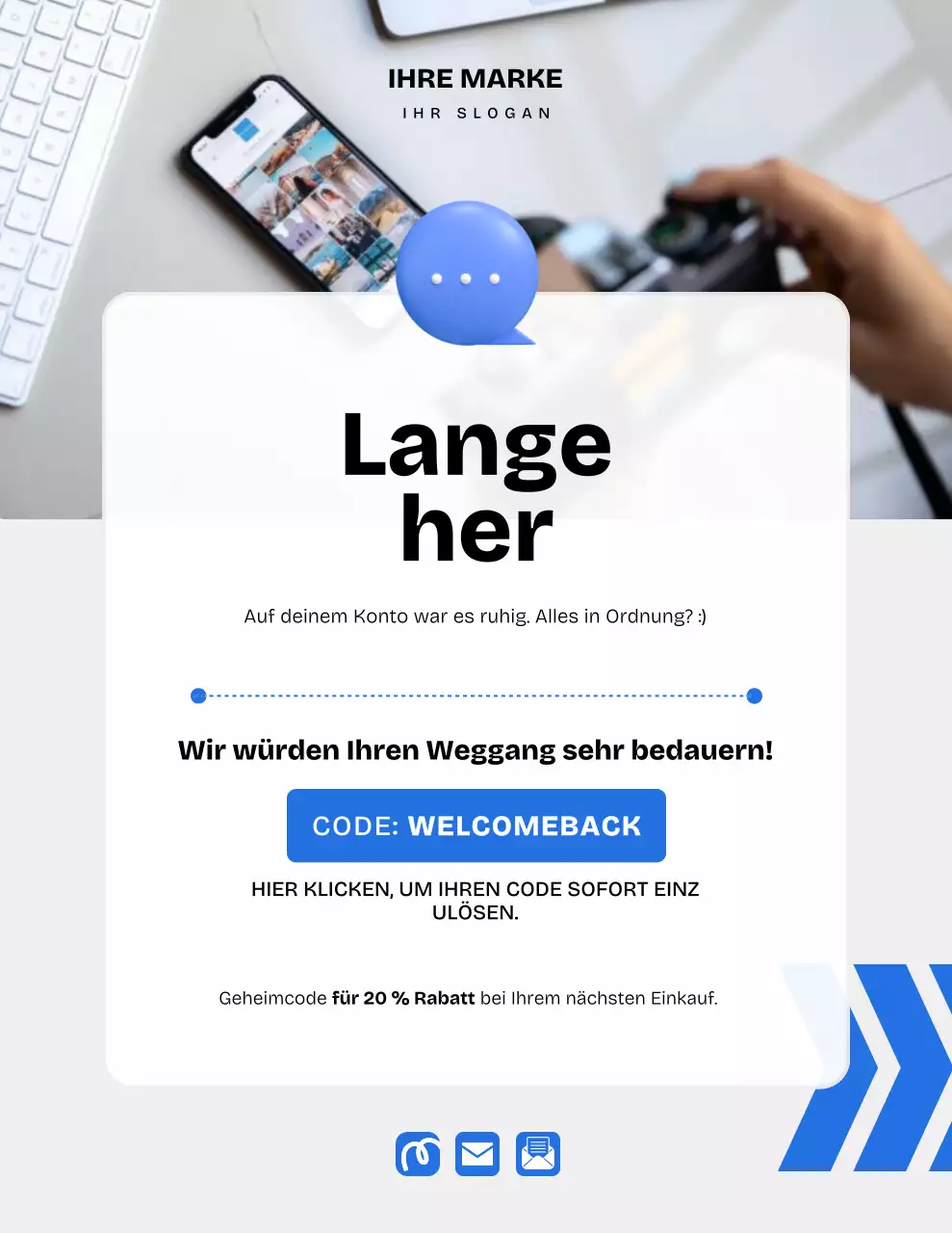 Modernes weißes Marketing-Werbeplakat