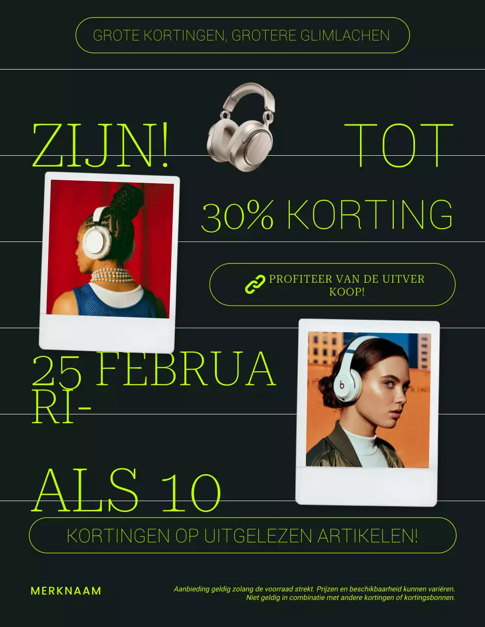 Neon Modern Sale Promotie Poster