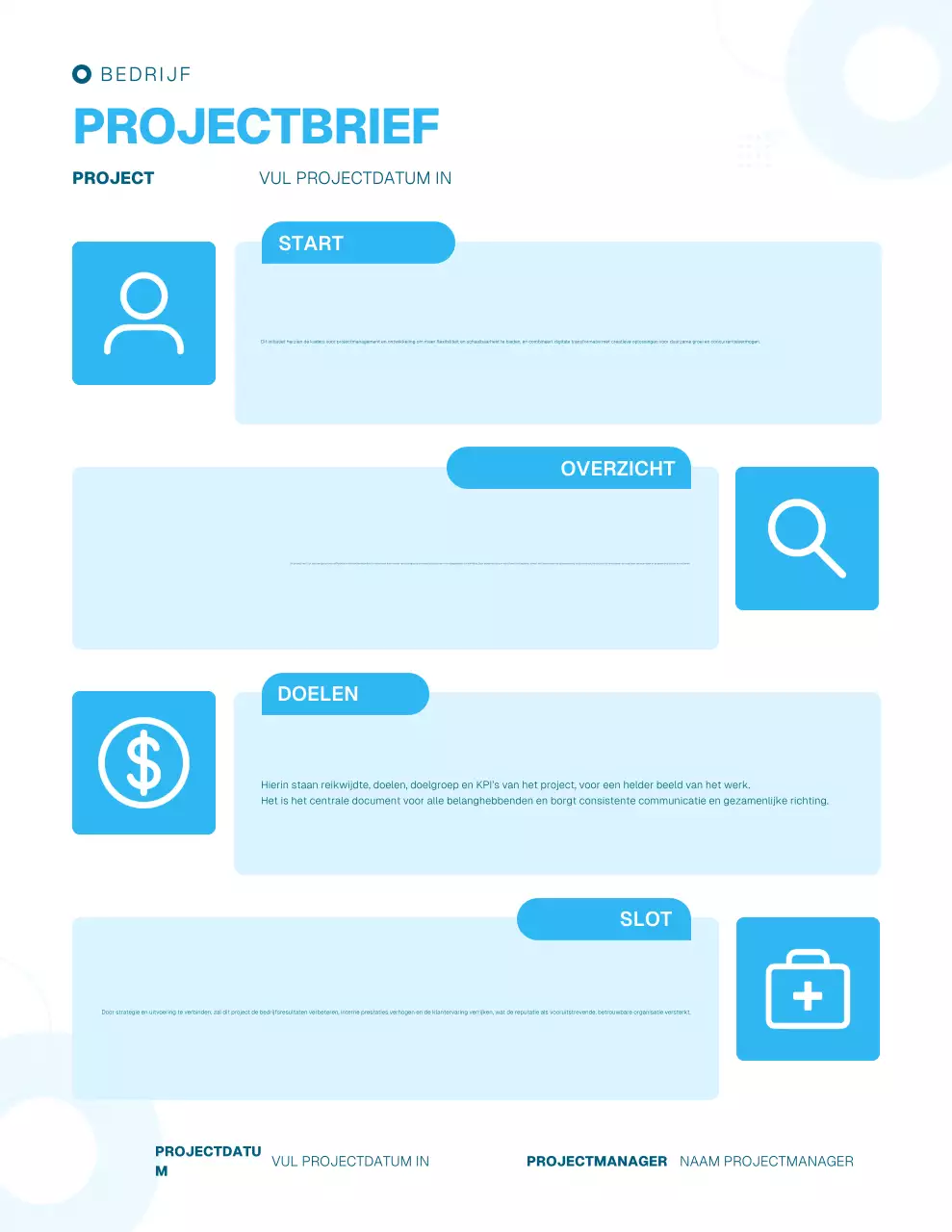 Projectverslagposter met strakke, moderne geometrische vormen