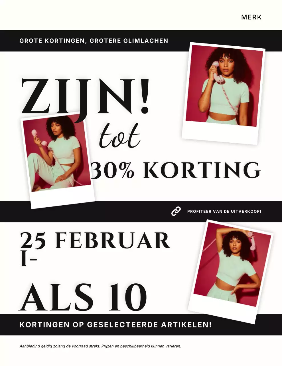 Rode en zwarte, opvallende promotieposter