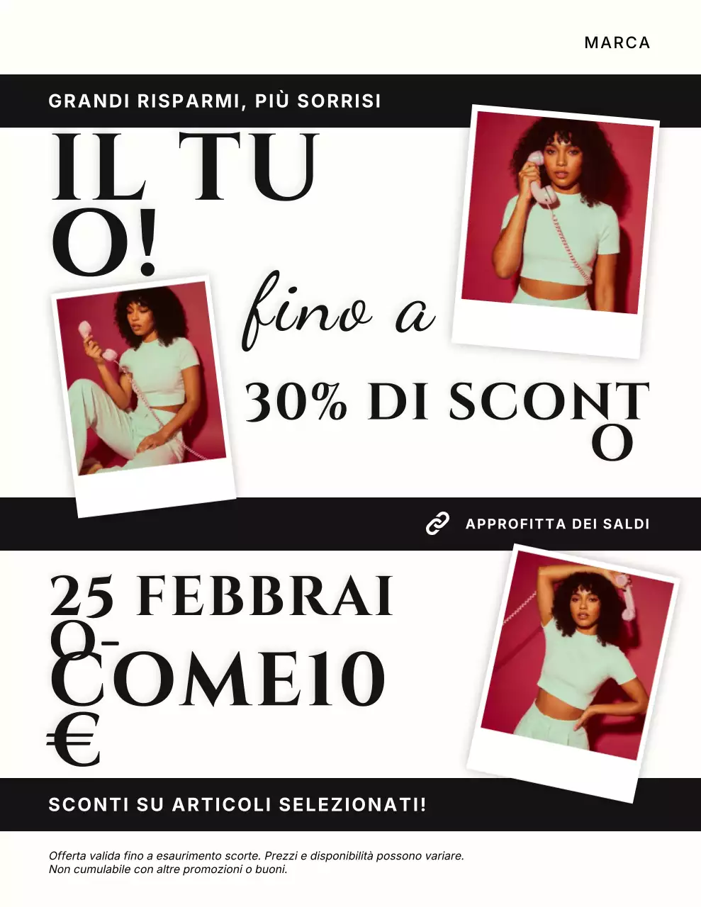 Poster promozionale in grassetto rosso e nero
