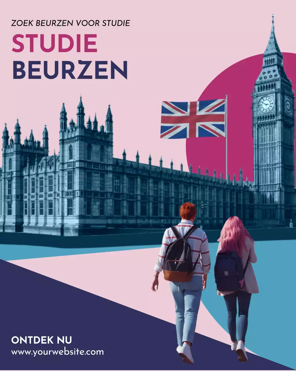 roze moderne universiteit promotie