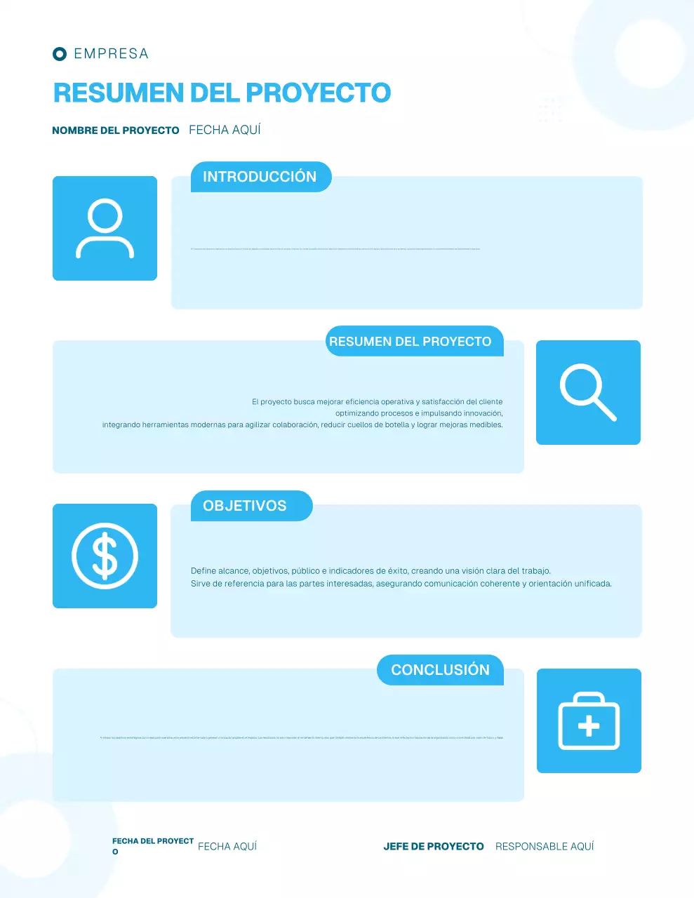Póster de informe de proyecto geométrico moderno y limpio