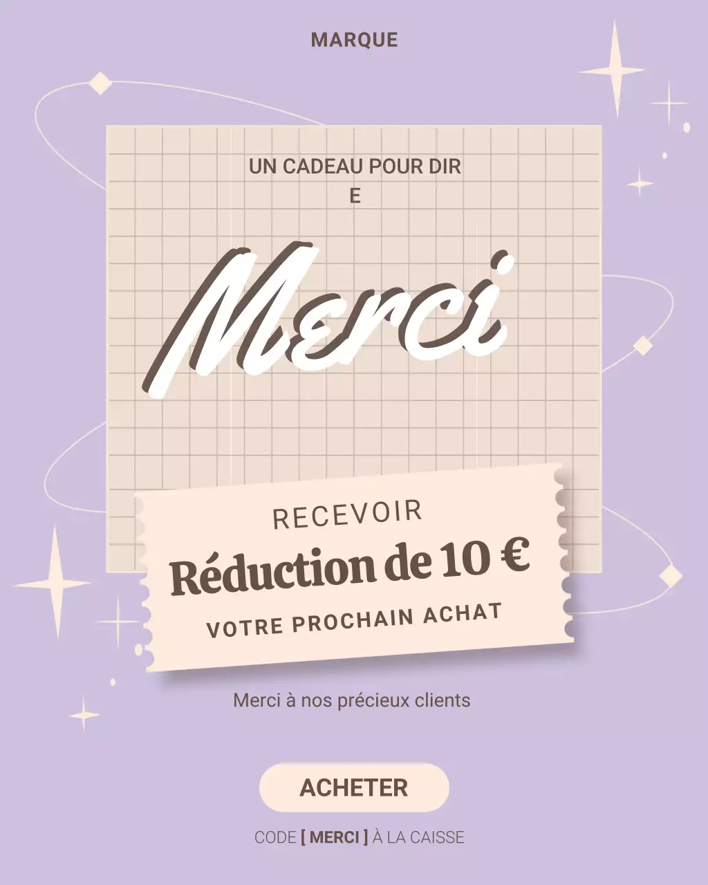 Publication Instagram de promotion Purple Modern Discount :