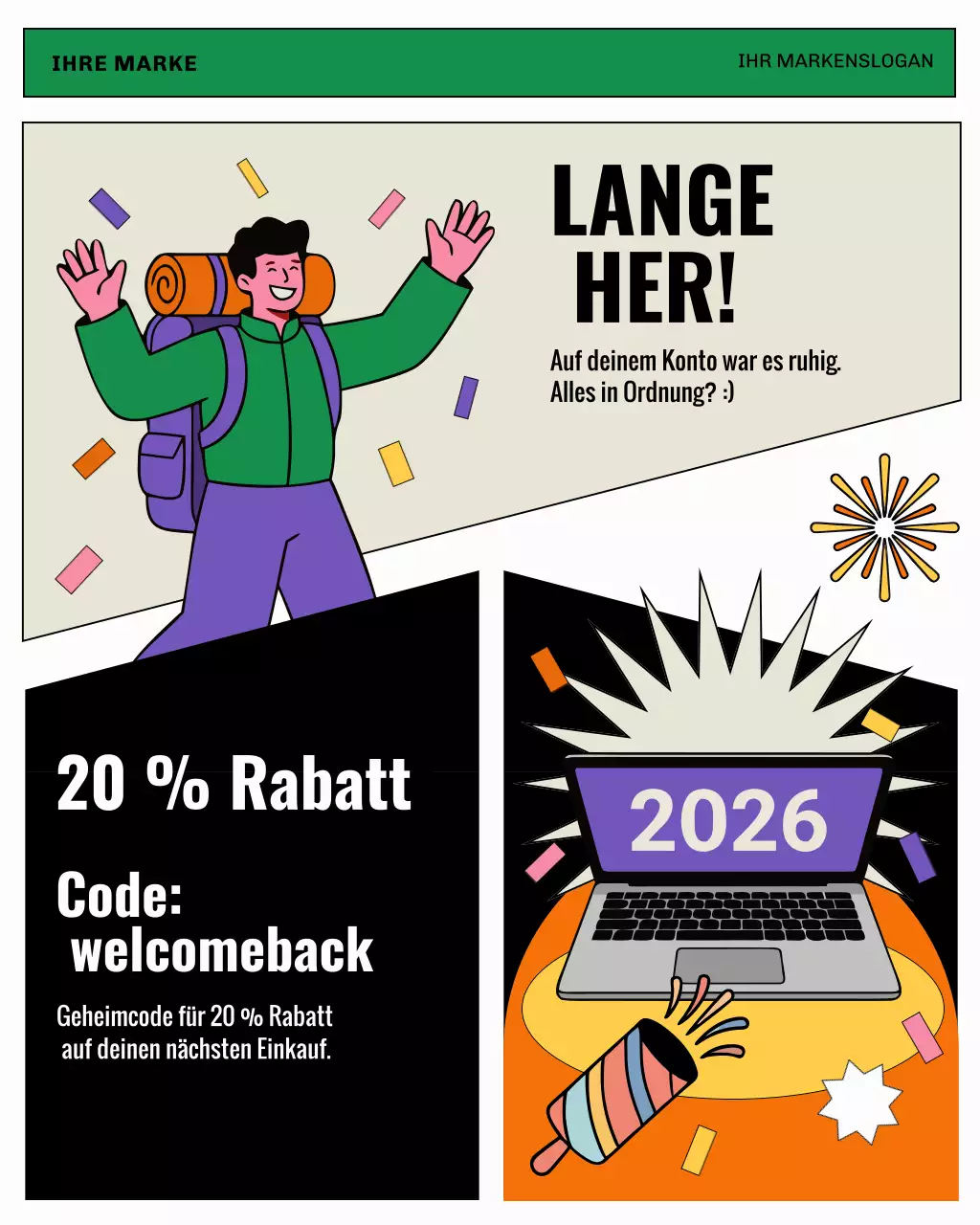 Farbenfrohe moderne Rabattaktion