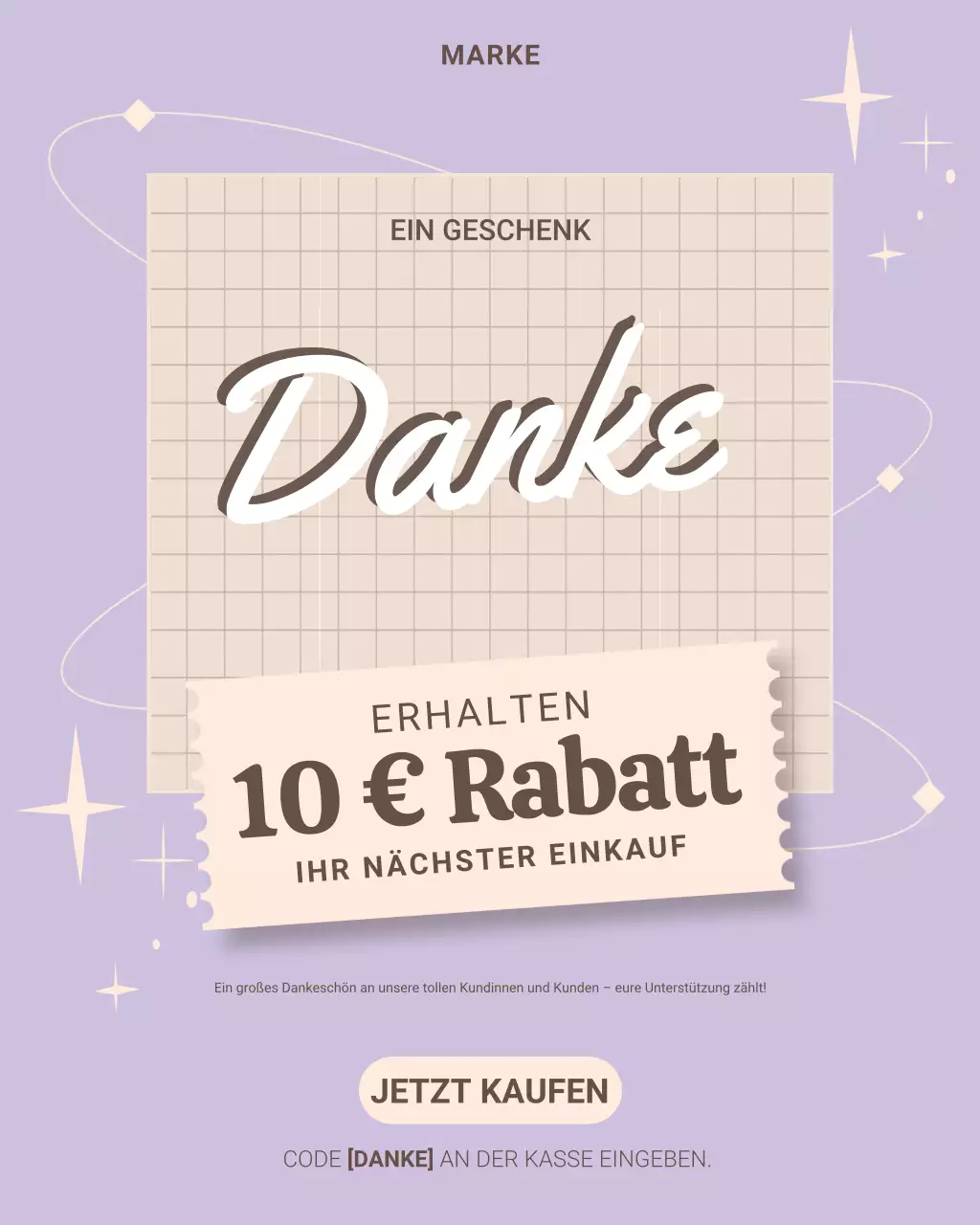 Lila Modern Rabattaktion Instagram-Post