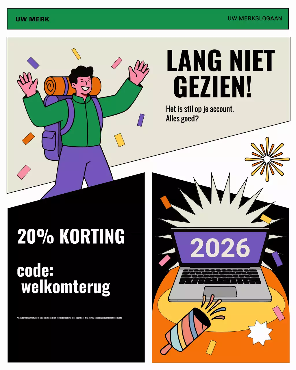 Kleurrijke moderne kortingsactie