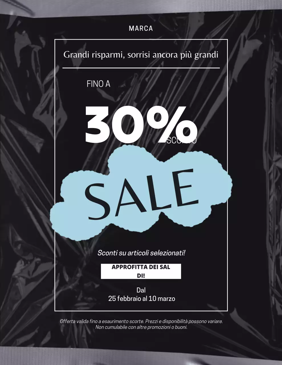 Poster promozionale moderno nero