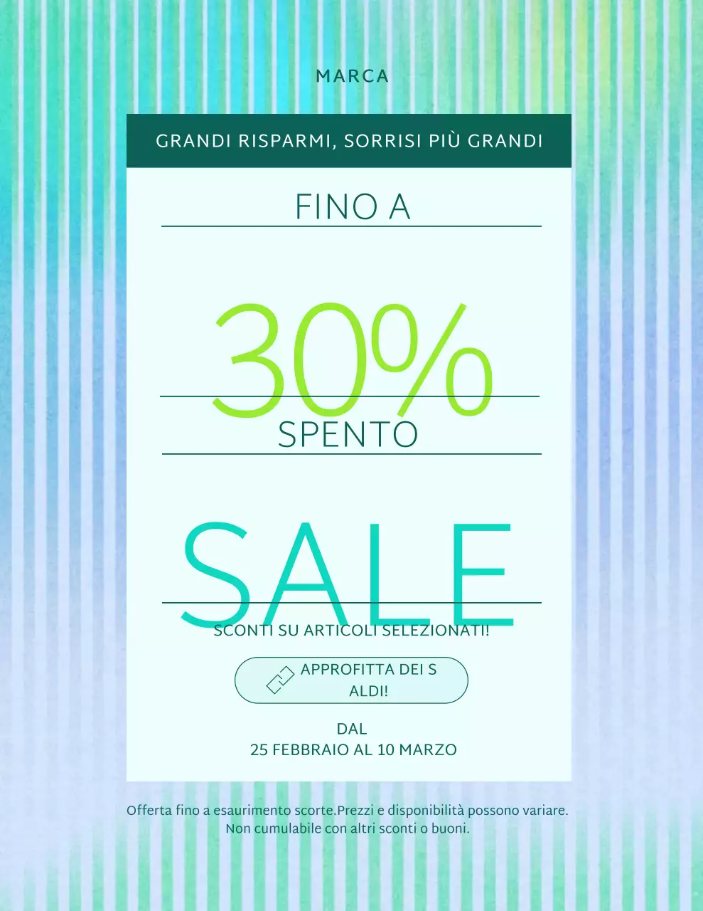 Poster promozionale moderno blu