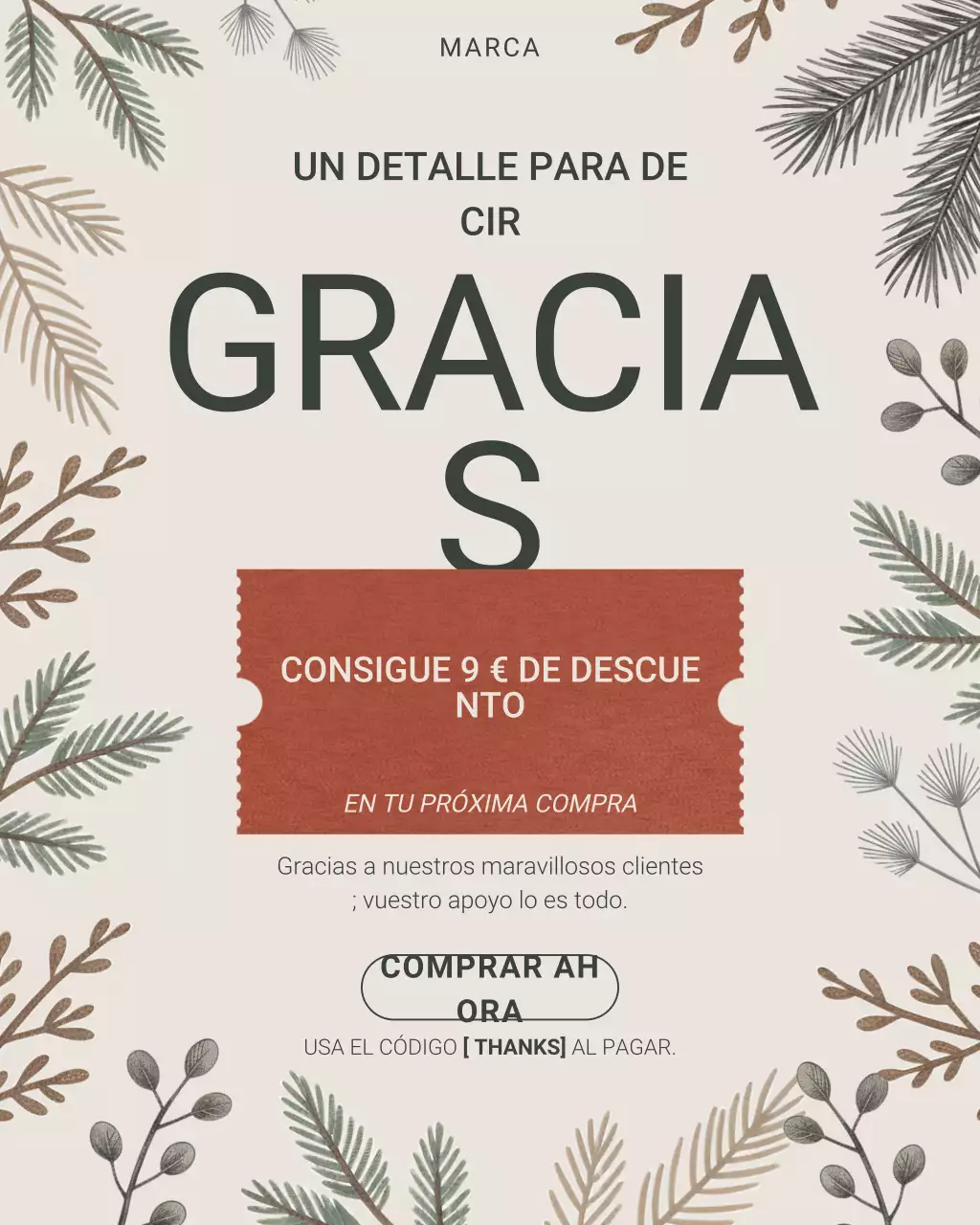 Publicación de Instagram de agradecimiento de Beige Botanical