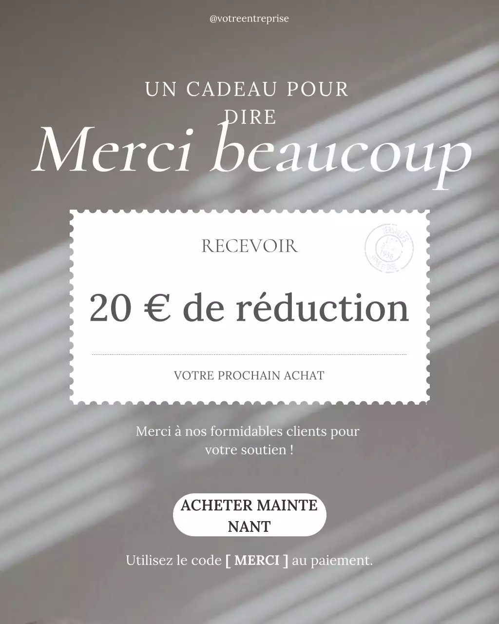 Promotion beige moderne à prix réduit - Publication Instagram