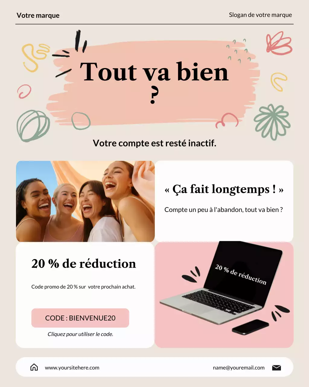 Promotion d'engagement ludique beige