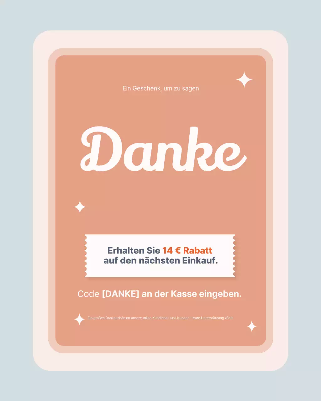 Coral Modern – Dankeschön-Aktion auf Instagram