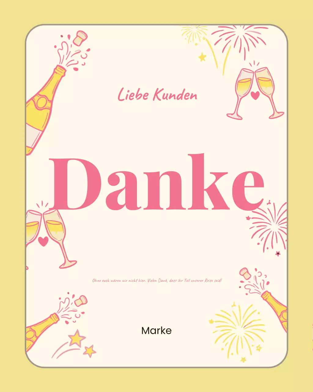 Elegante beige Dankeskarte (Instagram-Post)