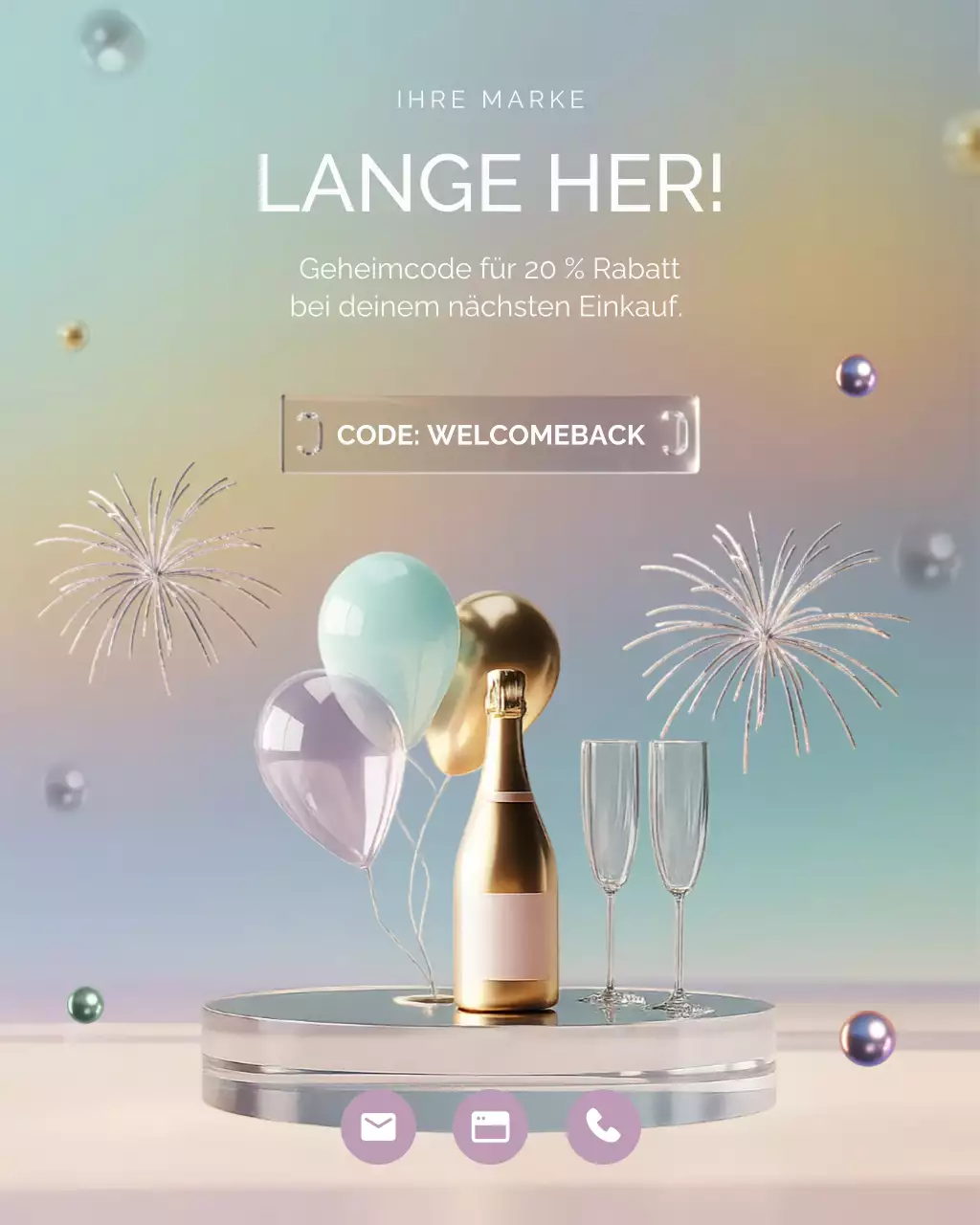 Elegante Pastellfarbene Feieraktion